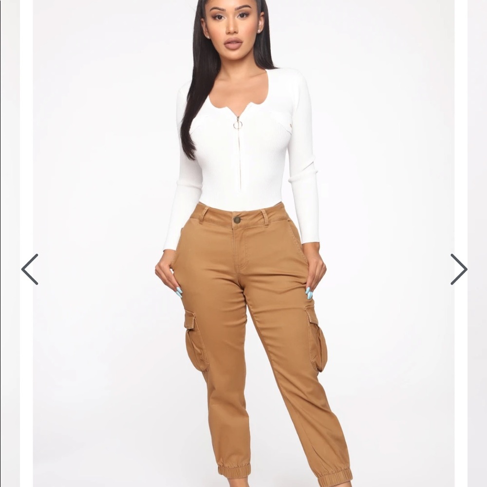 Fashionnova War Zone Cargo Joggers Grey